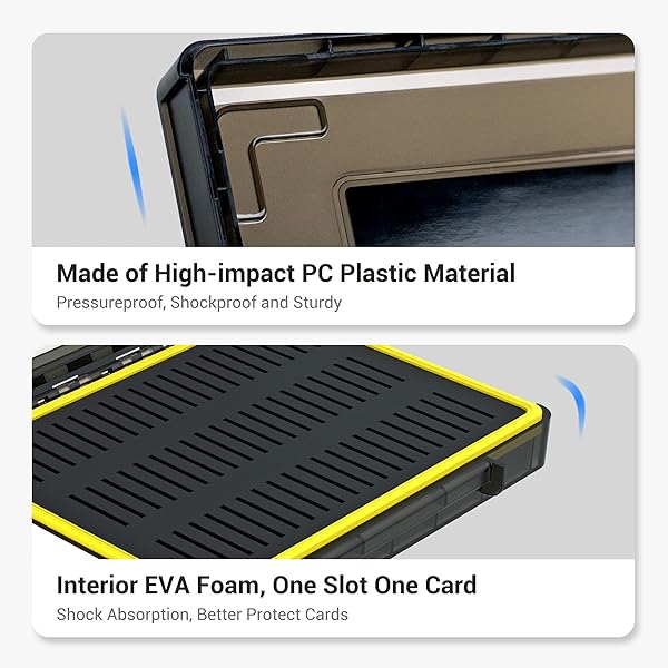 KIWIFOTOS Kiwifotos 60-Slot SD Card Case: Water-Resistant, Anti-Shock Organizer for SD/SDHC/SDXC & CFexpress Type A Cards - View 5 of 11