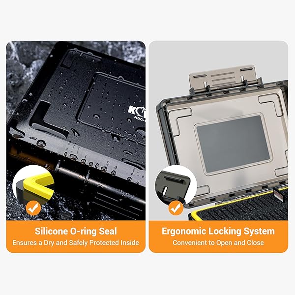 KIWIFOTOS Kiwifotos 60-Slot SD Card Case: Water-Resistant, Anti-Shock Organizer for SD/SDHC/SDXC & CFexpress Type A Cards - View 6 of 11