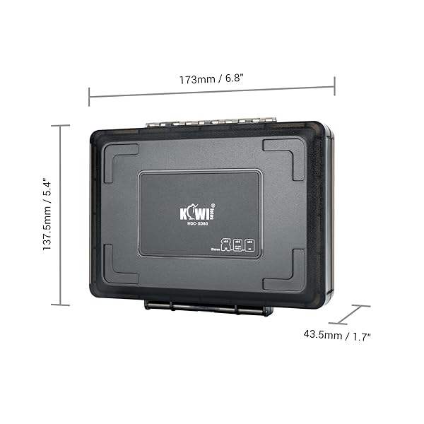 KIWIFOTOS Kiwifotos 60-Slot SD Card Case: Water-Resistant, Anti-Shock Organizer for SD/SDHC/SDXC & CFexpress Type A Cards - View 11 of 11