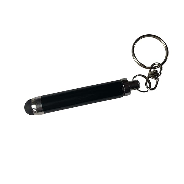 BoxWave BoxWave Stylus Pen for Amazon Fire HD 8 10th Gen 2020 Mini Capacitive Stylus with Keyring Loop Jet Black - View 4 of 7