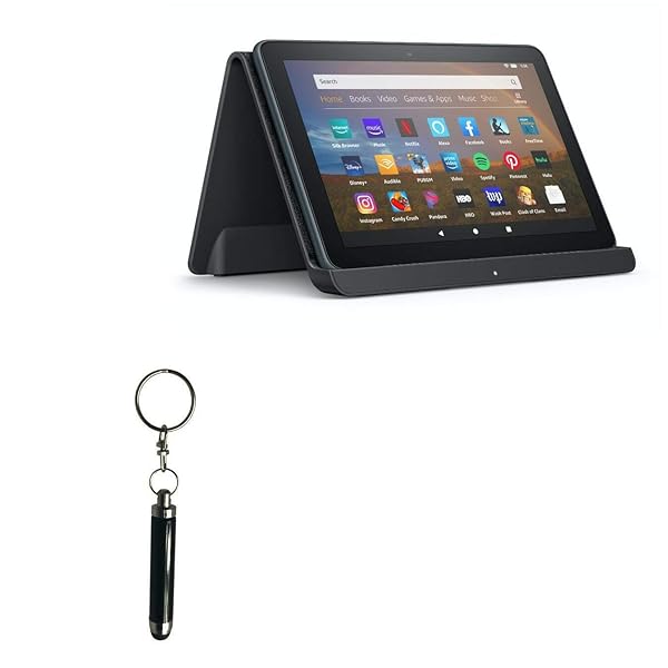 BoxWave BoxWave Stylus Pen for Amazon Fire HD 8 10th Gen 2020 Mini Capacitive Stylus with Keyring Loop Jet Black - View 2 of 7
