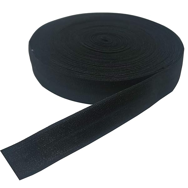 Tianying 10 Yards Fold Over Elastic Stretch Braided Elastic Ribbon for Hair Ties and Headbands in Black 5/8 Inch Various Colors Available - View 2 of 6