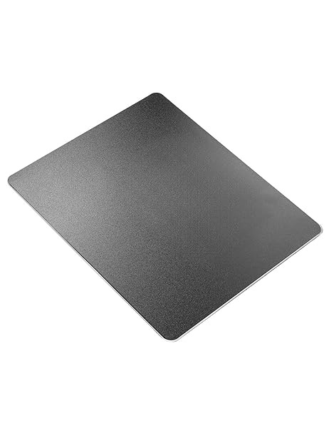 Vaydeer Vaydeer Hard Metal Mouse Pad Ultra Thin Waterproof Double Side Gaming Office Mat 9.05X7.08 Inch Black Aluminum Smooth Surface