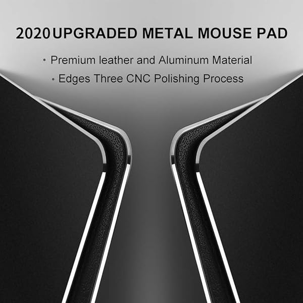 Vaydeer Vaydeer Hard Metal Mouse Pad Ultra Thin Waterproof Double Side Gaming Office Mat 11.81X9.45 Inch Black Aluminum Smooth Surface - View 4 of 8