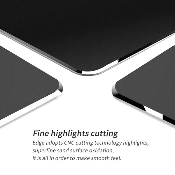 Vaydeer Vaydeer Hard Metal Mouse Pad Ultra Thin Waterproof Double Side Gaming Office Mat 11.81X9.45 Inch Black Aluminum Smooth Surface - View 8 of 8