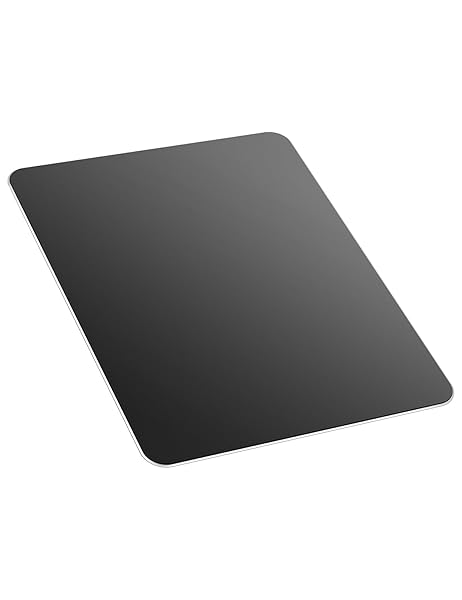 Vaydeer Vaydeer Hard Metal Mouse Pad Ultra Thin Waterproof Double Side Gaming Office Mat 11.81X9.45 Inch Black Aluminum Smooth Surface