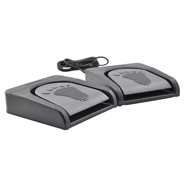 iKKEGOL iKKEGOL Upgraded USB Double Pedal Assembly Foot Switch Control for Video Game Customized PC Keyboard Mouse Multimedia Action Black - View 8 of 10