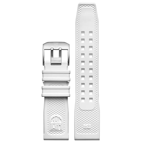 Luminox Luminox Men's 24mm White Rubber Watch Band for Navy SEAL Trident Series