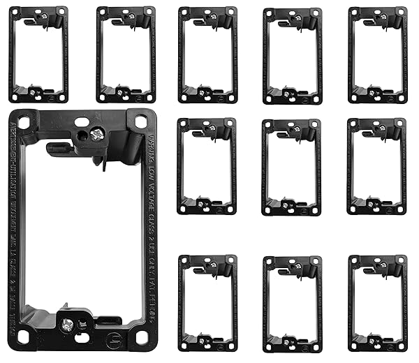 Best Mounts BestMounts 12 Pack Low Voltage Mounting Brackets for Easy Cable Management - Perfect for Drywall Outlet & Wall Plates