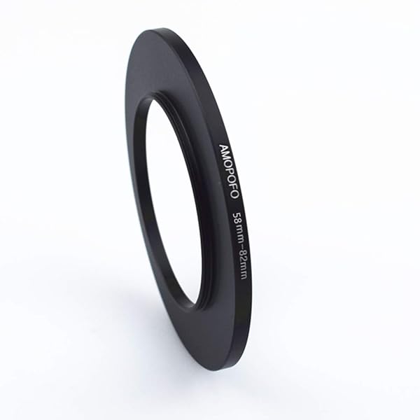 Amopofo 58-82mm Metal Ring/58mm to 82mm Step-Up Ring for Filters,Made of CNC Machined Space Aluminum with Matte Black Electroplated Finish,Compatible with All 58mm Camera Lenses & 82mm Accessories - View 4 of 5