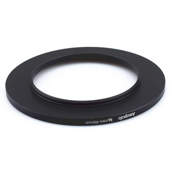Amopofo 86mm-95mm Metal Ring/86mm to 95mm Step-Up Ring for Filters,Made of CNC Machined with Matte Black Electroplated Finish,Compatible with All 86mm Camera Lenses & 95mm Accessories - View 6 of 7