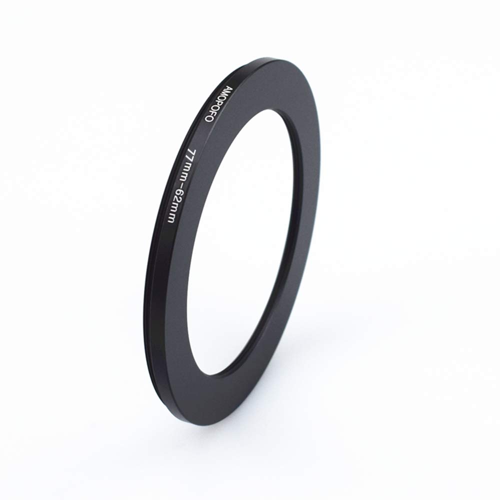 Amopofo 77mm to 62mm Step Down Ring Adapter for UV, ND, CPL Filters - Compatible with All 77mm Lenses & 62mm Accessories - View 3 of 9