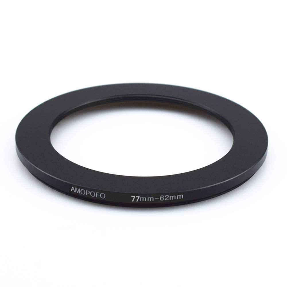 Amopofo 77mm to 62mm Step Down Ring Adapter for UV, ND, CPL Filters - Compatible with All 77mm Lenses & 62mm Accessories - View 5 of 9