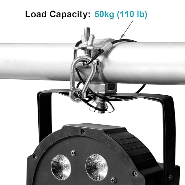 eoere 10 PCS 3FT Safety Cable Black Coated Braided Stainless Steel Security Rope for DJ Stage Par Lighting Max Load 110 lb - View 4 of 6