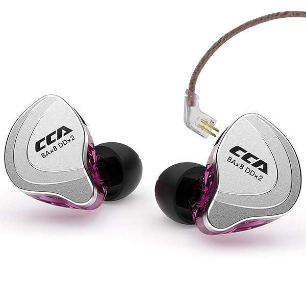 CCA CCA C10 In-Ear Monitor Headphones: 10 Hybrid Drivers, HiFi Sound, Detachable Cable for Musicians & Audiophiles - View 2 of 10