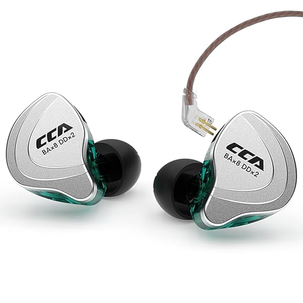 CCA CCA C10 In Ear Monitor Headphone 10 Hybrid Drivers Wired Earbud HiFi IEM Earphones Stereo Noise Isolating Detachable Cable for Musicians - View 2 of 9