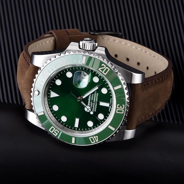 Ritche Ritche 18mm Leather Watch Band Classic Vintage Quick Release Saddle Brown Strap Perfect for Gifts and Stocking Stuffers for Men - View 3 of 8