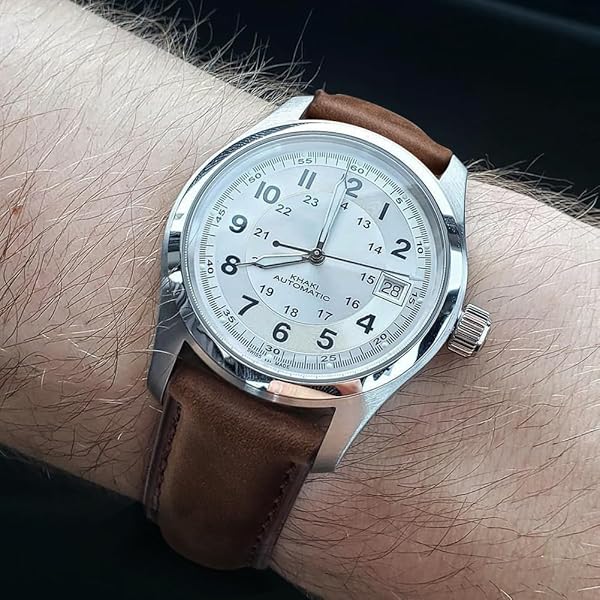 Ritche Ritche 18mm Leather Watch Band Classic Vintage Quick Release Saddle Brown Strap Perfect for Gifts and Stocking Stuffers for Men - View 4 of 8