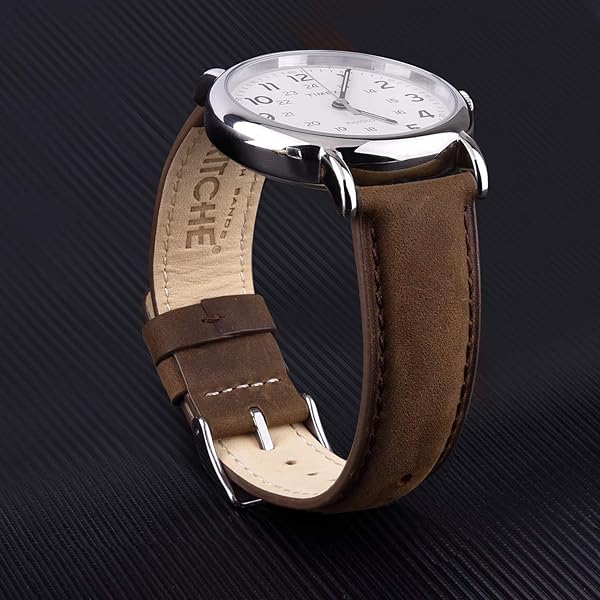 Ritche Ritche Classic Vintage Quick Release Leather Watch Band 18mm Espresso Brown Perfect for Gifts and Stocking Stuffers for Men - View 3 of 8