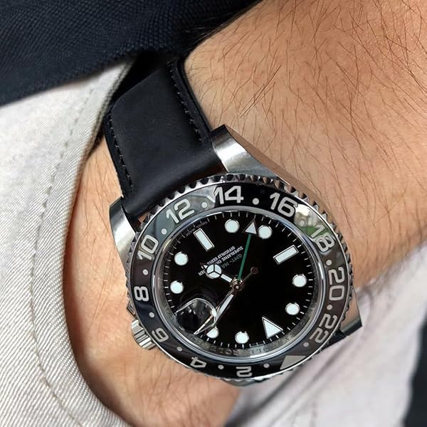 Ritche Ritche 18mm Black Leather Watch Bands Classic Vintage Quick Release Strap Perfect for Gifts and Stocking Stuffers for Men - View 4 of 8