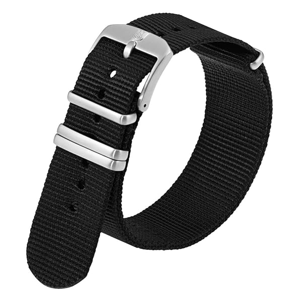 Luminox Genuine Watch Bands FNX220120QK 22mm Black Nylon Strap Replacement for Luminox Watches 0320 0330 with Steel Buckle