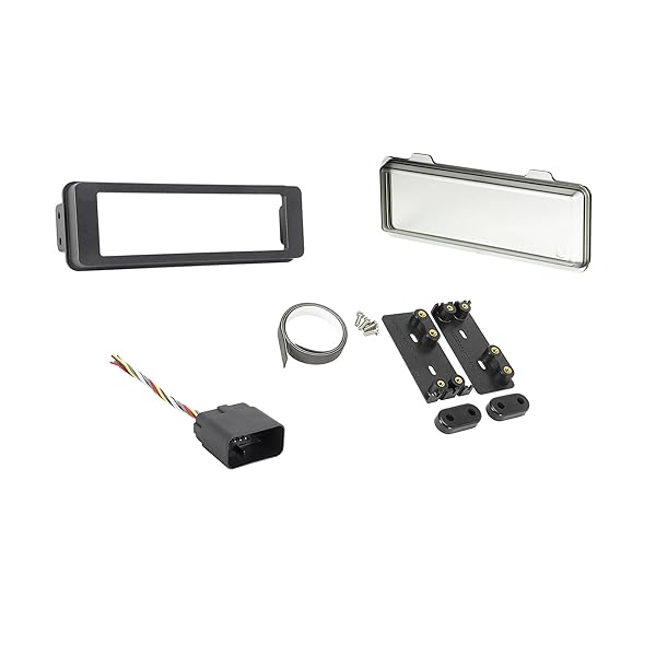 Scosche Scosche HD9698BN Single DIN Radio Installation Dash Kit for 1996-1998 Harley-Davidson Touring Motorcycles Complete Stereo Kit - View 2 of 9
