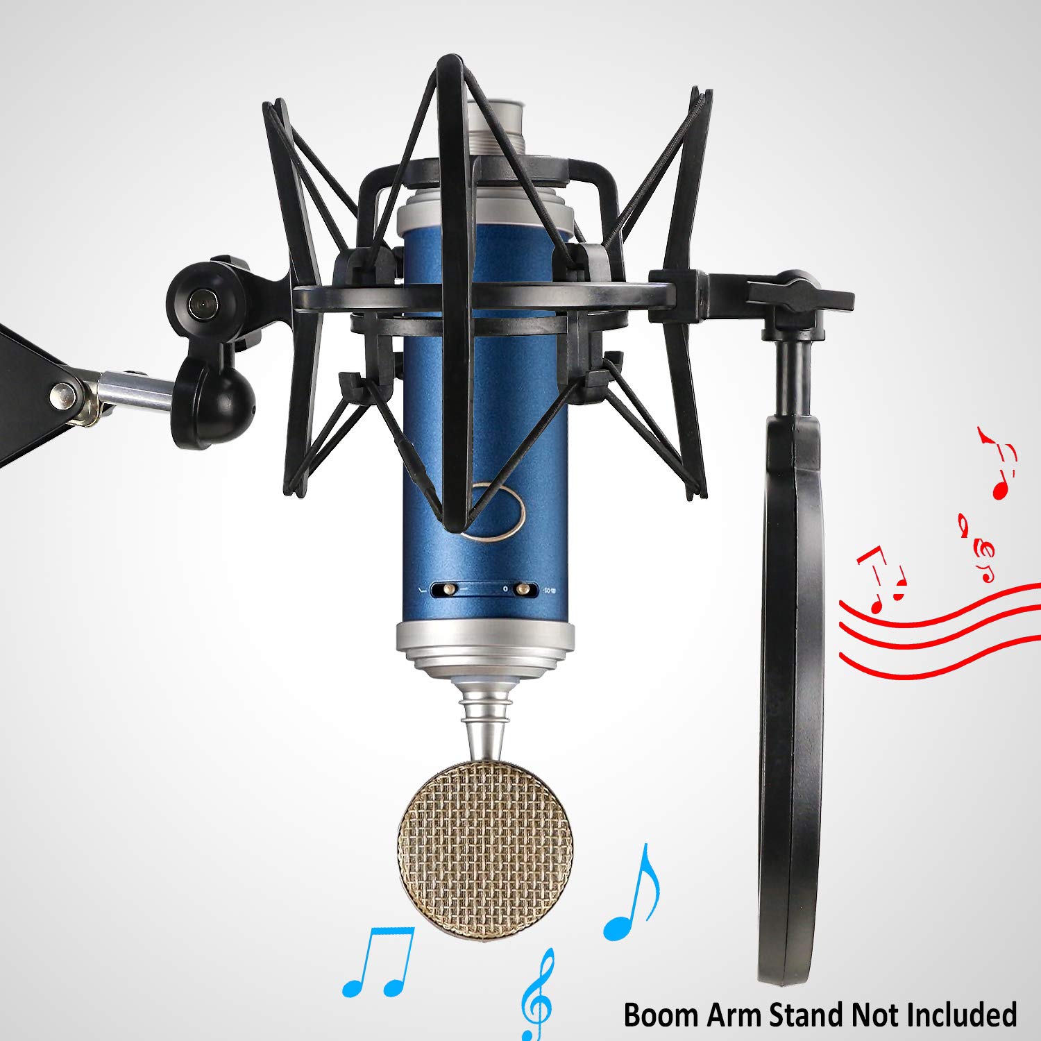 YOUSHARES Bluebird Shock Mount with Pop Filter and Windscreen for Bluebird SL Microphone by YOUSHARES Reduce Vibration Noise and Improve Sound Quality - View 4 of 7