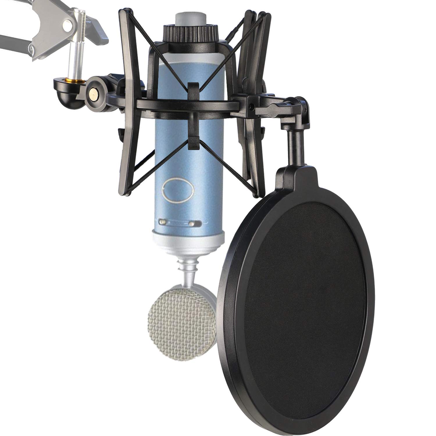 YOUSHARES Bluebird Shock Mount with Pop Filter and Windscreen for Bluebird SL Microphone by YOUSHARES Reduce Vibration Noise and Improve Sound Quality