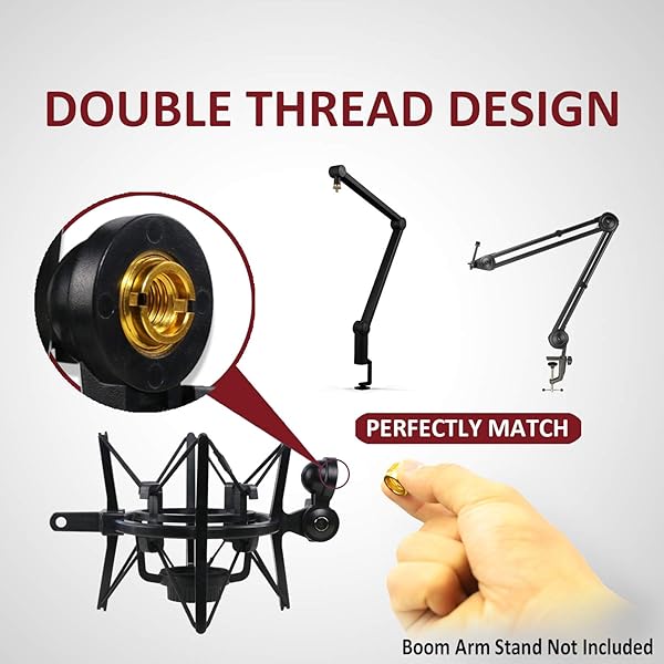 YOUSHARES Blue Spark Shock Mount with Pop Filter and Windscreen for Blue Spark SL Microphone by YOUSHARES - View 7 of 9