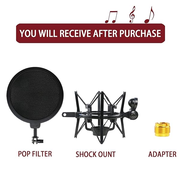 YOUSHARES Blue Spark Shock Mount with Pop Filter and Windscreen for Blue Spark SL Microphone by YOUSHARES - View 8 of 9