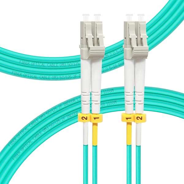 FLYPROFiber FLYPROFiber OM3 LC to LC Fiber Patch Cable 3M/10ft - 10GB Multimode Duplex 50/125um Options 0.2m-200m LSZH - View 2 of 9