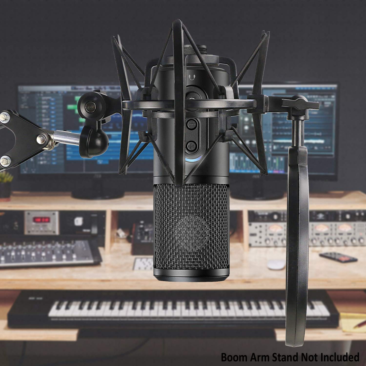 ATR2500X Shock Mount with Pop Filter and Windscreen for Audio-Technica ATR2500 USB Microphone by YOUSHARES - View 7 of 7