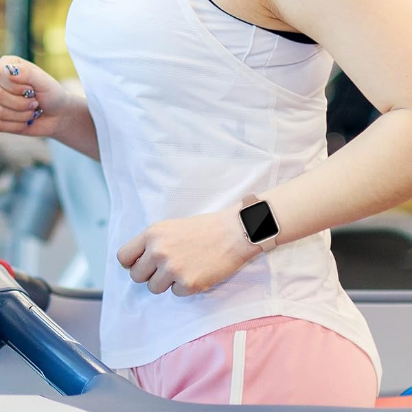 Acrbiutu Acrbiutu Thin Slim Band for Apple Watch 38mm to 49mm Replacement Silicone Sport Strap for iWatch Series 1 to 10 Milk Tea Color - View 6 of 8