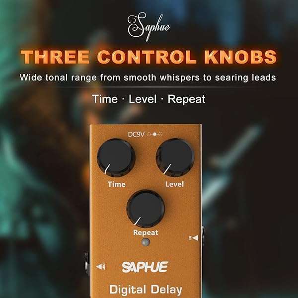 SAPHUE SAPHUE Digital Delay Guitar Effects Pedal - Mini True Bypass with Steel Shell for Electric Guitar - View 4 of 8