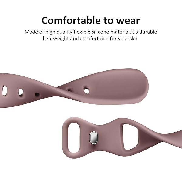 Acrbiutu Acrbiutu Thin Slim Band for Apple Watch 38mm to 49mm Replacement Silicone Sport Strap Smoke Violet for iWatch Series 1 to 10 Women Men - View 5 of 8