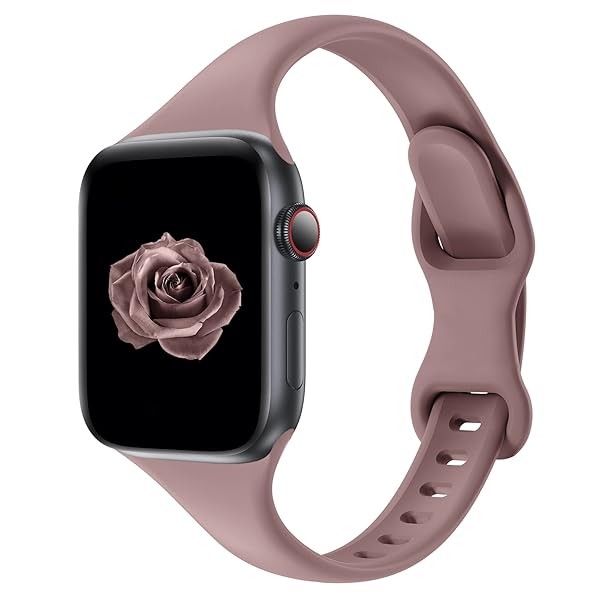 Acrbiutu Acrbiutu Thin Slim Band for Apple Watch 38mm to 49mm Replacement Silicone Sport Strap Smoke Violet for iWatch Series 1 to 10 Women Men - View 2 of 8