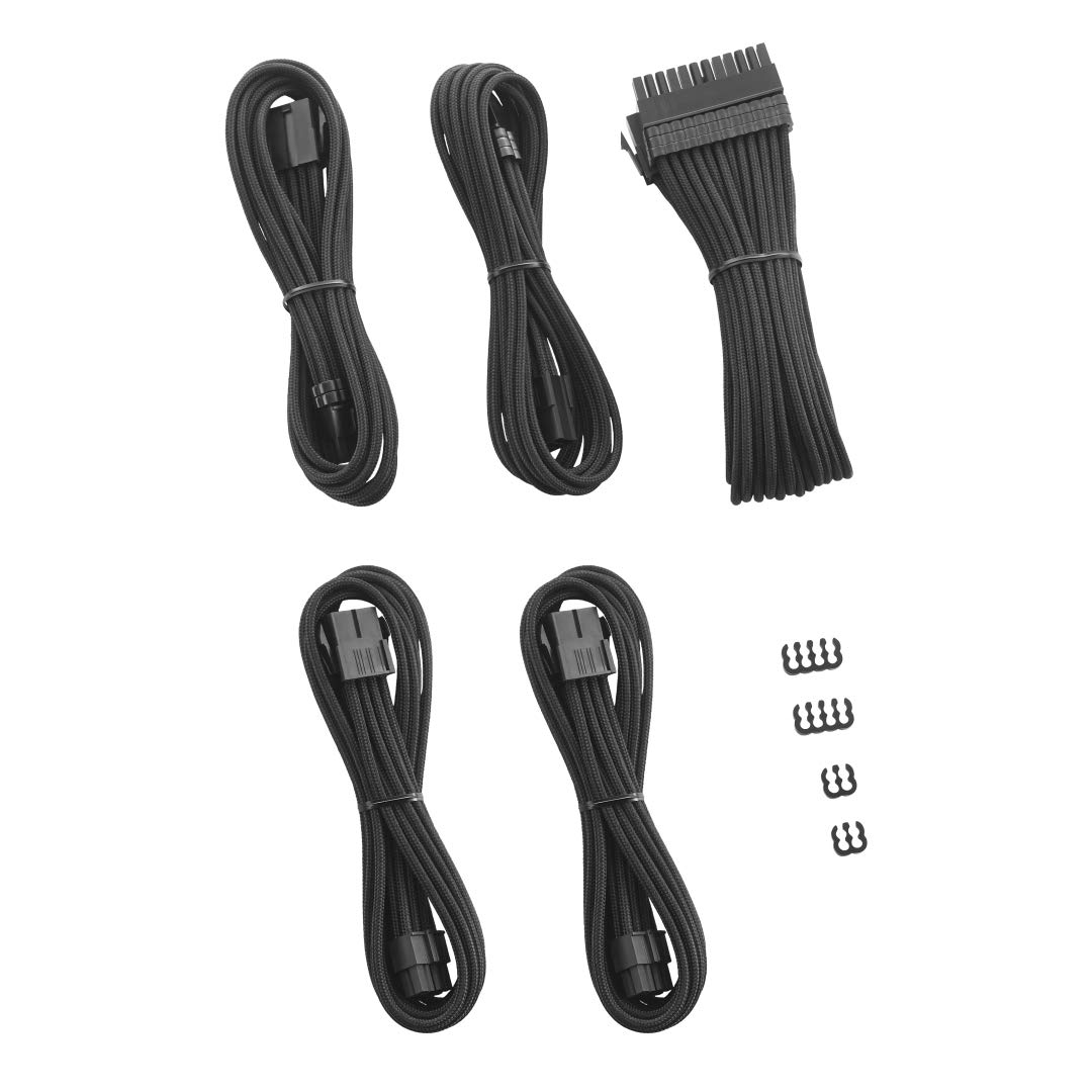 CableMod CableMod 8+8 Series Pro ModFlex Black Sleeved Cable Extension Kit for Enhanced PC Customization - View 2 of 2
