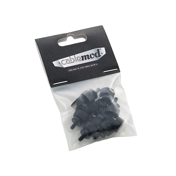 CableMod CableMod Anodized Aluminum Thumbscrews (Green, UNC 6-32, Pack of 10) - View 4 of 4