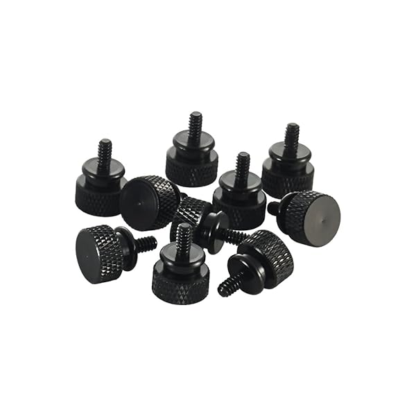 CableMod Anodized Aluminum Thumbscrews (Green, UNC 6-32, Pack of 10)