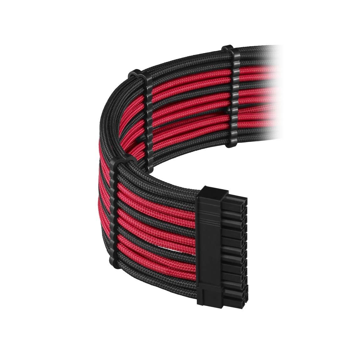 CableMod CableMod C-Series Pro ModFlex Sleeved Cable Kit for Corsair RM Black Label RMi RMX Black Red - View 2 of 8