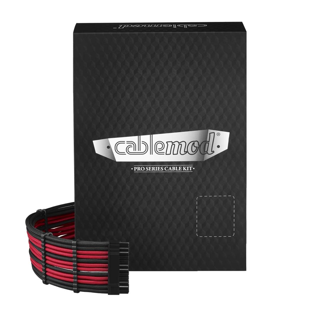 CableMod CableMod C-Series Pro ModFlex Sleeved Cable Kit for Corsair RM Black Label RMi RMX Black Red