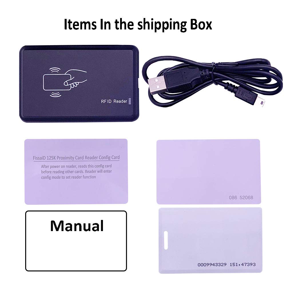 RFID Reader USB 125KHz for EM4100 1326 Proximity Cards USB Keyboard Input for Raspberry Pi Linux Android Windows Mac iOS with 3 Cards - View 2 of 5