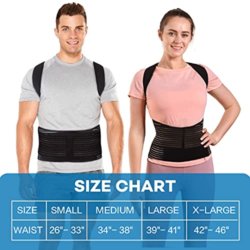 SICHEER Sicheer Posture Corrector Back Brace for Men and Women Adjustable Shoulder Support Trainer for Neck Pain Relief Large Size 39-41 Inch - View 6 of 7