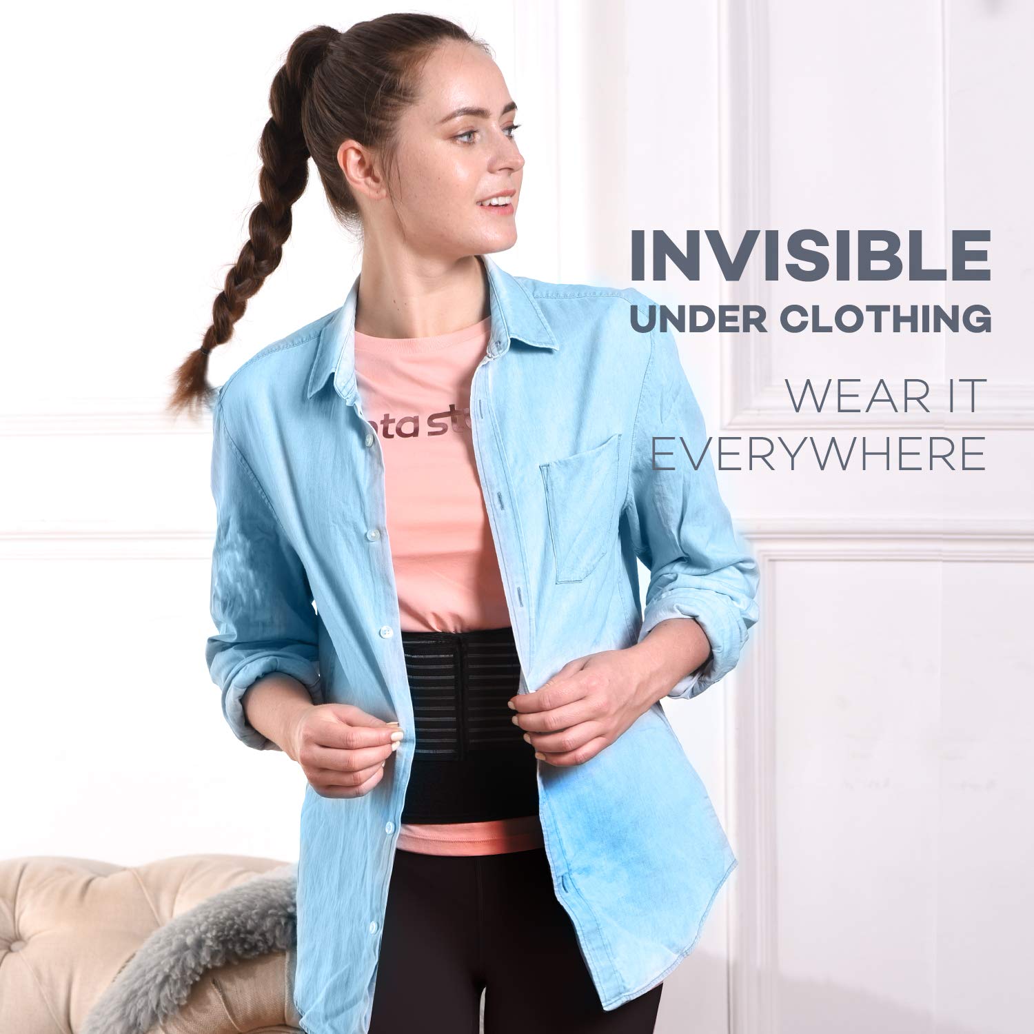 SICHEER Sicheer Posture Corrector Back Brace for Men and Women Adjustable Shoulder Support Trainer for Neck Pain Relief Large Size 39-41 Inch - View 7 of 7