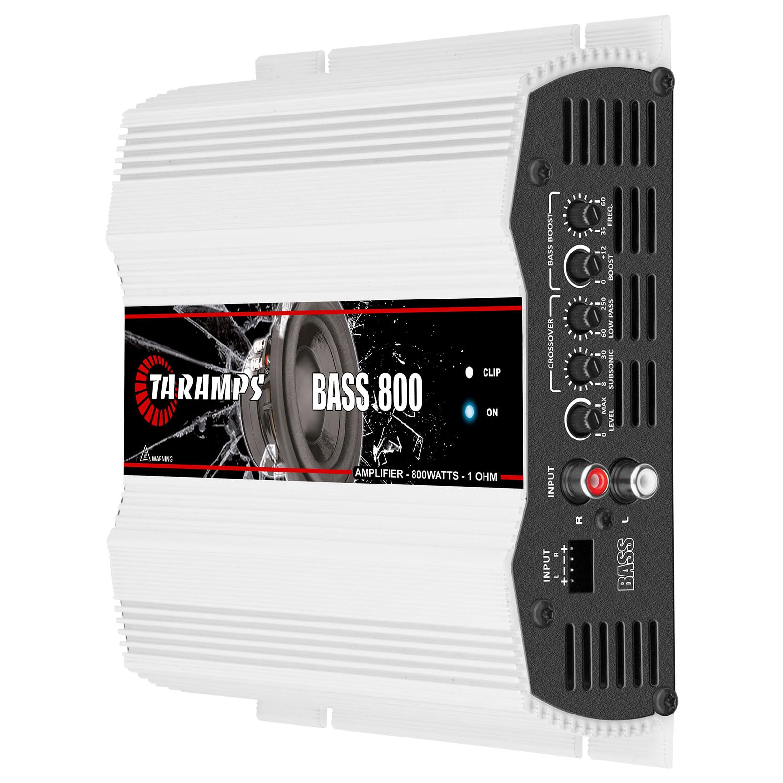 Taramps Bass 800 Monoblock Amplifier 800 Watts RMS 1 Ohm Ideal for Subwoofer Car Audio RCA High Level Input Full Range Performance - View 3 of 9
