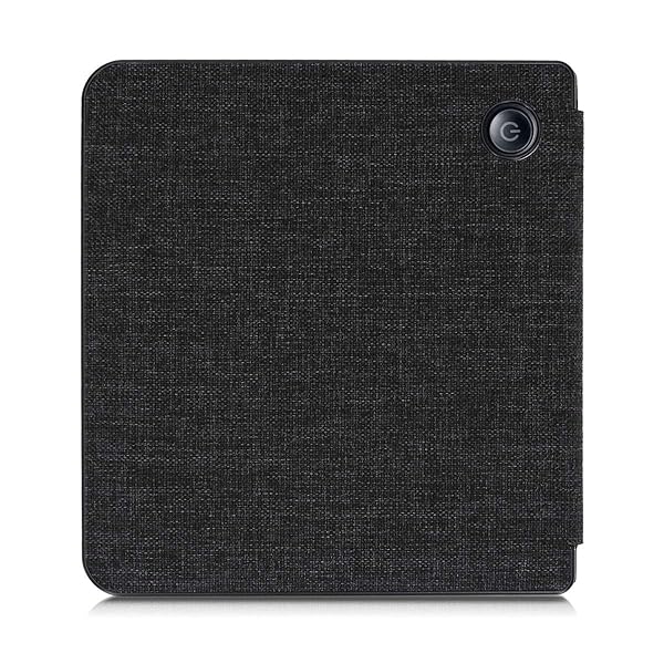 kwmobile KWMobile Origami Case for Kobo Libra H2O - Slim Dark Grey Fabric Cover - View 6 of 11