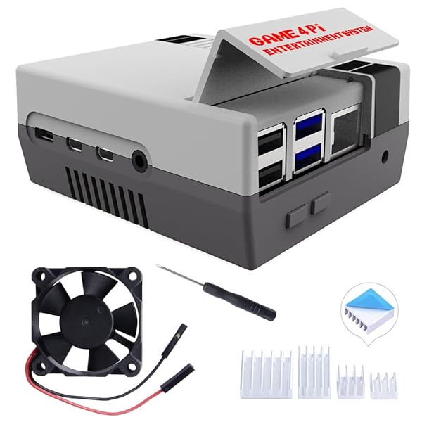 GeeekPi GeeekPi Raspberry Pi 4 Case with Cooling Fan & Heatsink - Perfect for Retro Gaming & Model B/4B - View 2 of 11