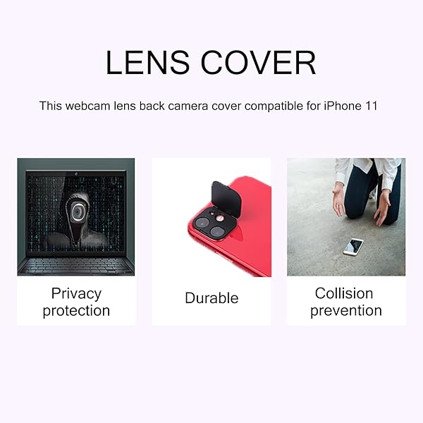 EYSOFT EYSOFT Phone Camera Lens Cover for iPhone 11 Privacy Protection Strong Adhesive 2 Pack - View 5 of 8