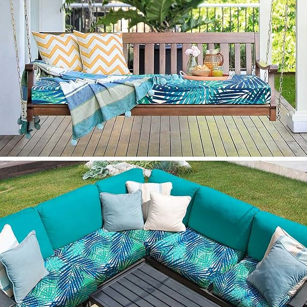 NettyPro NettyPro Waterproof Outdoor Cushion Cover 4 Pack for Patio Chair Seat 20 x 18 x 4 Inch - View 9 of 10