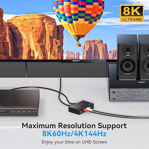 VPFET VPFET 8K HDMI 2.1 Audio Extractor: 4K@120Hz Converter for PS4, PS5, Xbox - Supports DTS 5.1 & PCM Audio - View 5 of 8
